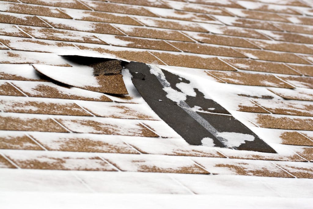 Damaged roof in Annapolis