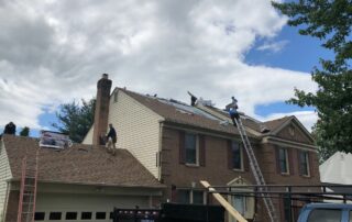Landmark Roofing Contractor Technicians Replacing A Roof In Bowie Maryland - Marthas Choice Circle 20720