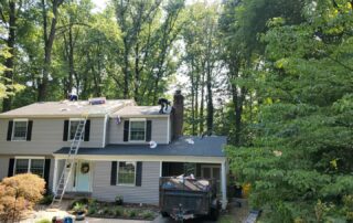 Residential Roof Replacement Project By Landmark Roofing In Progress - Arnold MD 21012