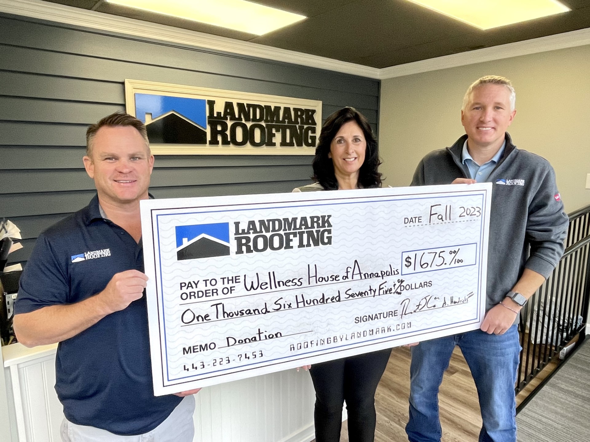 Landmark Wellness House Donation Sept 23